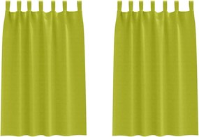 vidaXL Perdele Opaque cu Inel 2 pcs Verde 175 x 140 cm Poliester