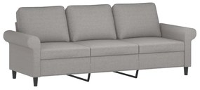 Canapea cu 3 locuri, gri deschis, material 180CM textil Gri deschis, 212 x 77 x 80 cm