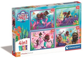 Prințesele Disney Junior Ariel Puzzle 4 în 1 Clementoni
