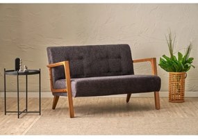 Canapea TUMI, 2 locuri, gri antracit