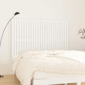 824949 vidaXL Tăblie de pat pentru perete, alb, 159,5x3x110 cm lemn masiv pin