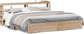 vidaXL Cadru pat cu tăblie 200x200 cm, lemn masiv de pin