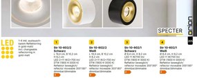 Spot LED directionabil aplicat tavan SPECTER negru
