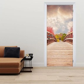 Fototapet pentru ușă - Pod din lemn (95x205cm)