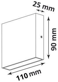 Aplică LED de perete CHICAGO LED/3,5W/230V IP44 albă