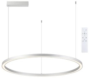 Brilagi - Lustru LED dimabil PORTOFINO, pe cablu, LED/98W/230V, argintiu + telecomandă