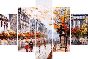Tablou - Viața în oraș (150x105 cm)