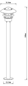 Lucide 11874/99/12 - Lampă exterior ZICO 1xE27/60W/230V IP 44