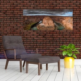 Tablou cu lac în stânci (120x50 cm)