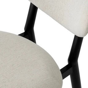 Scaun design elegant LUX Allston, sentier cream/ negru