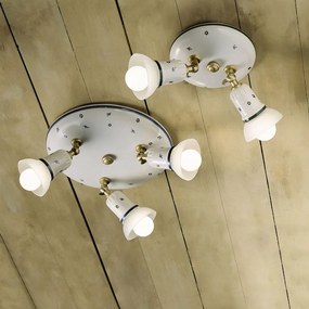 Plafoniera cu 3 spoturi realizata manual din ceramica SAVONA