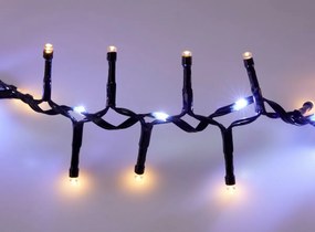 Instalație luminoasă exterior Waterfall, 20 m,1410LED alb cald și alb rece, temporizator, IP44, 20 m