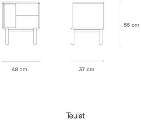 Noptieră gri închis Corvo - Teulat