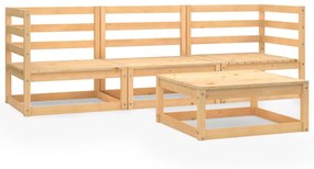 3075324 vidaXL Set mobilier de grădină, 4 piese, lemn masiv de pin
