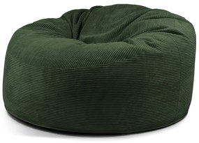 Fotoliu bean bag verde cu tapițerie din catifea reiată Om 135 – SLOWDOWN