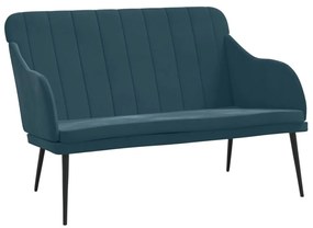 351473 vidaXL Bancă, albastru, 110x76x80 cm, catifea