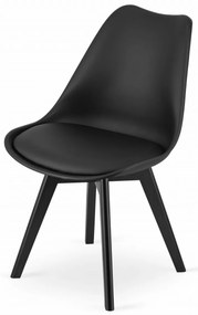 PROMOTIE Scaun negru BALI MARK cu picioare negre II. calitate