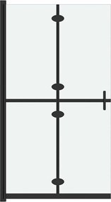 vidaXL Perete de duș walk-in pliabil, 70x190 cm, sticlă ESG mată