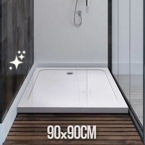 Aquamarin Vană de duș ,pătrata 90 x 90 cm