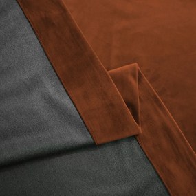 Set draperie din catifea blackout cu rejansa din bumbac tip fagure, Madison, densitate 700 g/ml, Sepia, 2 buc