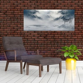 Tablou cu lupi (120x50 cm)
