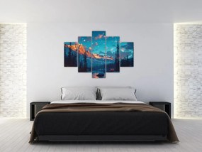 Tablou - Camping în munți (150x105 cm)