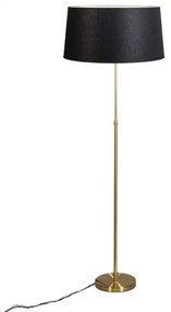 Lampă de podea auriu/alamă cu abajur negru 45 cm reglabil - Parte