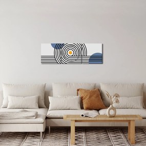 Tablou - Abstracție minimalistă N⁰1 (cu ceas) (90x30 cm)