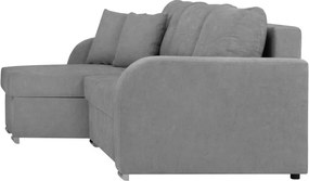 Colțar extensibil variabil cu spațiu pentru depozitare Melart Louise, gri deschis