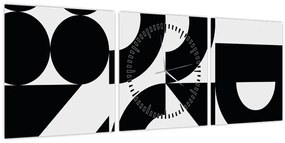 Tablou - Abstracție geometrică N⁰2 (cu ceas) (90x30 cm)