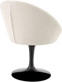 Scaun pivotant design elegant LUX O'Neill, boucle crem 114953 HZ
