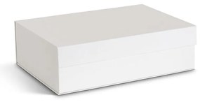 Cutii de depozitare albe 3 buc. din carton cu capac, decorative 42,5x29,5x13 cm Kian Paper Laminate – Bigso