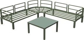 Set mobilier de grădină 4-5 locuri, Bej | Aosom Romania