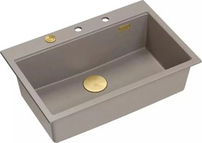 Statie de lucru incastrata Quadron Marc bej - auriu 76x50 cm