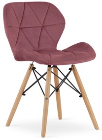 Scaun Bucatarie/Dining Kross Roz Inchis Catifea