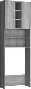 vidaXL Dulap mașină de spălat, gri sonoma, 64x25,5x190 cm
