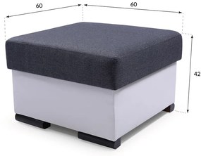 Taburete Elden (gri închis + alb). 630107
