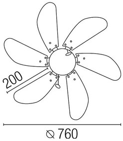 Lustra Ventilator diam. 76cm Palao 33179