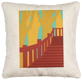 Perna Decorativa Canapea, Model Bridge Art, 40x40 cm, Cu fermoar