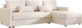 Coltar extensibil VENORIA, crem, colt reversibil, 220x143 cm + 2 perne GRATUIT