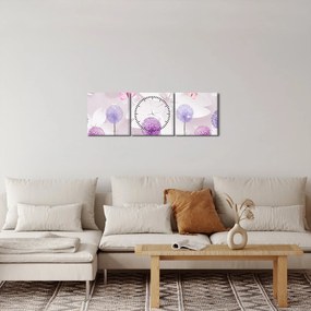 Tablou - Pe râul florilor (cu ceas) (90x30 cm)