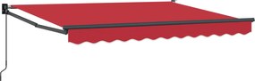 vidaXL Copertină retractabilă manuală Roșu 3,5 x 2 m