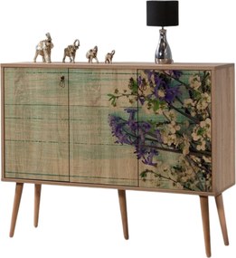 Comoda Mega - 727, stejar sonoma, PAL melaminat, 120x36x90 cm