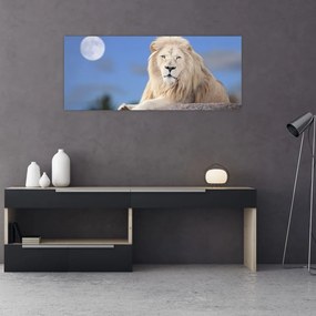 Tablou - Leu alb (120x50 cm)