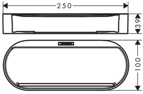 Cos de depozitare, Hansgrohe, WallStoris, negru mat