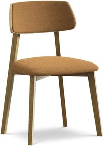 Scaun de dining teracotă din lemn masiv Niu – Makamii