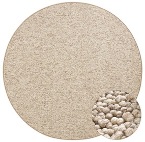 Covor maro deschis rotund ø 133 cm Wolly – BT Carpet