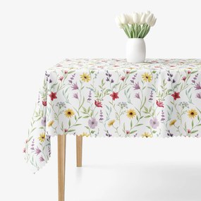 Goldea față de masă teflonată - flori colorate de primăvară 140 x 220 cm
