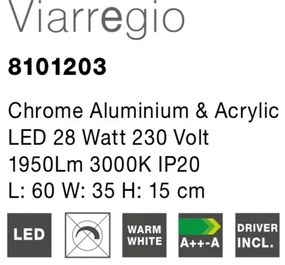 Lustra LED design modern Viarregio crom