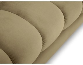 Colțar din catifea cu extensie pe partea stângă Cosmopolitan Design Bali, bej